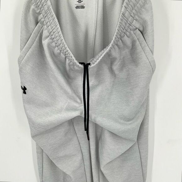 Under Armour Fleece Jogger Pants Loose Fit Grey Women Small Lightweight Soft - Picture 3 of 7